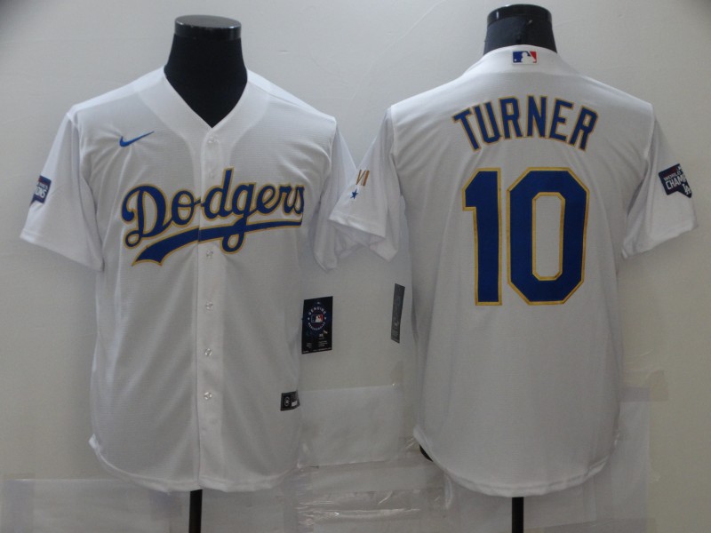 Dodgers 10 Justin Turner White Nike 2021 Gold Program Cool Base Jersey,We sell and wholesale Dodgers 10 Justin Turner White Nike 2021 Gold Program Cool Base Jersey on line form chian!